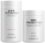 Codeage Daily Vitamin ADK Supplement, Vitamin A Retinyl Palmitate, Vitamin D3 Cholecalciferol, Vitam