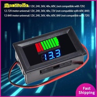 JIYAN2866 Professional LED Voltmeter Tester Digital Display Car Battery Charge Level Indicator Battery Tester 12V 24V 36V 48V 60V 72V Lithium Battery Capacity Meter