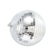 Colorful Stage Lighting Effect 8 Inch 20cm Disco Mirror Glitter Ball Silver Christmas Party Decor