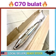 HONDA C70 EXHAUST LAMPU BULAT EKZOS STANDARD EXHAUST 2KG C70 C70Z C70 Z EXHAUST PISANG MUFFLER EXZOS