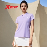 Xtep Women's Short-sleeved Fitness Training Breathable Quick-drying Sports Short-sleeved 877228020255