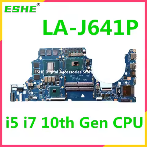 LA-J641P For HP Pavilion Gaming 15-DK 15t-DK Laptop Motherboard With i5-10300H i7-10750H CPU GTX1650
