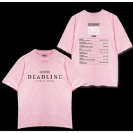 Fiego BLACKPINK DEADLINE TOUR H | Premium Stonewash Pink Oversize T-Shirt | Oversize TShirt