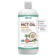 AS-IS Simply Full Spectrum MCT Oil C8, C10 & C12 | Unflavored | 100% from Non-GMO Coconuts | Perfect
