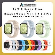 Soft Silicone Band Strap Replacement For Huawei Watch Fit 3 | Watch Fit 4 | Watch Fit 4 Pro | Watch 