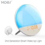(Multiple items discount)WiFi Smart Wake Up Light Workday Alarm Clock with 7 Colors Sunrise/Sunset S