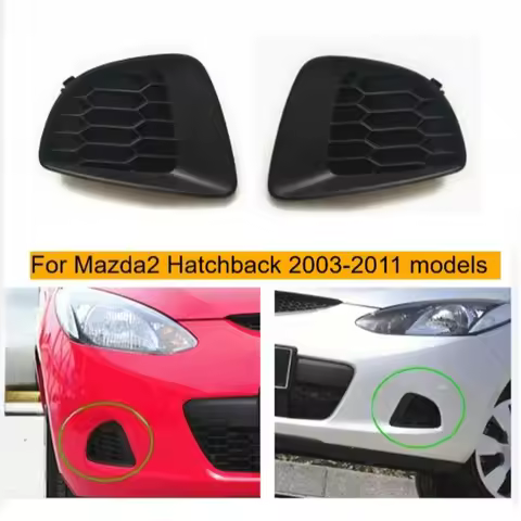 For Mazda 2 hatchback 2003-2011, front bumper fog shade, front bumper grille fog light frame