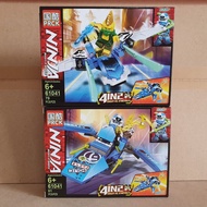 Brick PRCK 61041 Ninjago blue Ninja airstrike plane. 2in1 model