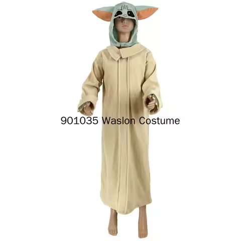 Halloween Hot Cosplay Wars The Baby Yoda-boy Party Costume Robe With Hat Fancy Festival Performance 
