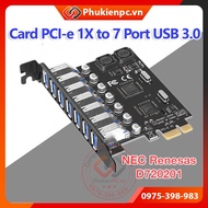 PCI-e 1X to 7 USB 3.0 chip conversion Card NECD72020. Extend 7 additional USB 3.0 ports for desktop 
