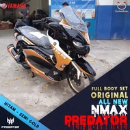 ORIGINAL Full Body Set All New Nmax Predator 2020 - Hitam Semi Gold