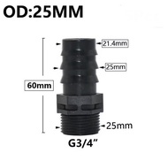 Joiner 3/ 4 inch External Thread Connector to 25mm Hose Irrigation Fitting