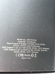 XPP-PD15A  15,000mAh XPOWER PRO 65W PD3.0PPS充電寶