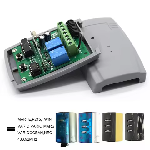 Universal 433.92MHz Garage Door Receiver Relay For PUJOL VARIO MARS OCEAN MARTE P215 NEO TWIN Remote
