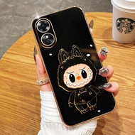 VRQR Labubu Casing for OPPO A3X A60 A79 A17 A17K A38 A18 A58 A98 A59 F23 Reno 8T F23 A78 A1 Pro Rota