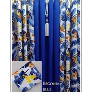 7Ft,3in1 plain & printed curtain 60x85inches(150x215cm)8 rings curtain