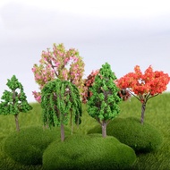 Miniature Willow Pine crape myrtle Mini Tree Garden Ornament DIY Home Decoration Dollhouse Decorations