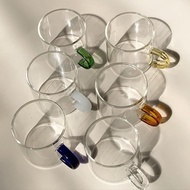 Aesthetic tea pot cup, korean glass, vintage glass, aesthetic glass