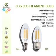 (50-100units) Gs Lighting C35 Filament Candle LED Bulb Energy Saving Edison Filament Bulb 4W DL WW E