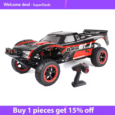 1/5 Rofun Baha Rovan 5T 32CC 2.4G 2WD Gas Petrol Engine Powered RC Car Remote Control Truck 2 Stroke