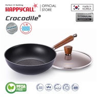HAPPYCALL Crocodile Graphene Wok Pan + Glass Lid (28cm) 3900-0261/0387
