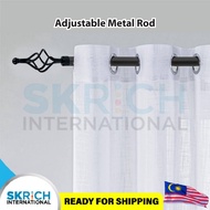 Adjustable Rod 25MM up to 200cm/300cm Metal Rod Batang Langsir Extendable Curtain Rod Set