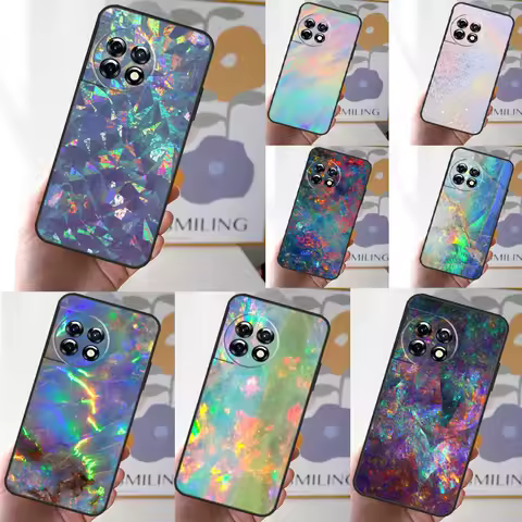Opal Stone Iridescent Case For OnePlus 12 11 10 9 Pro 12R 10R 10T 8T 9R Nord 2T N10 N20 N30 CE 2 3 L