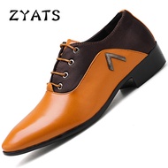 ZYATS Men's Business Leather Shoes Breathable High-quality Men's Fashion Formal Shoes Large Size 38-48