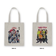 Canvas/Blacu Zipper Tote Bag - Enhypen
