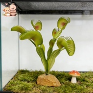 Artificial Venus Flytrap Reptile Terrarium Decor Fake Plant Tortoise Spider Frog Habitat