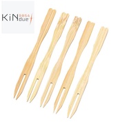 500Pcs Bamboo Appetizer Forks, 3.5 Inch Mini Bamboo Forks ,Disposable Wooden Forks, Small Fruit Food