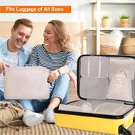 9pcs Travel Storage Bag Letter Graphic Beige Clothes Storage Bag,Travel Organizer Set,Packing Cube S