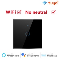 Wifi Smart Switch Tuya Wall Light Switch AC 110V-240V No Neutral Wire For Alexa Google Home Smart Li