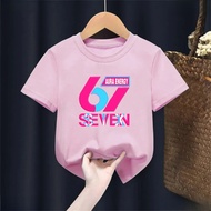 Children Brainrot Six Seven 67 Cartoon Tee Fun Number Print Casual Summer T Shirt