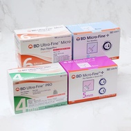 BD Pen Needles 100pcs Ultra/Micro Fine Pro/Fine+ 4mm 6mm 5mm 8mm