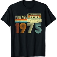 Vintage 1975 Cassette Tape 50Th Birthday Gifts 50 Years Old T-Shirt Mans