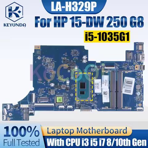 LA-H329P For HP 15-DW 250 G8 Notebook Mainboard i3 i5 i7 8/10th Gen L86465-601 L86470-601 Laptop Mot