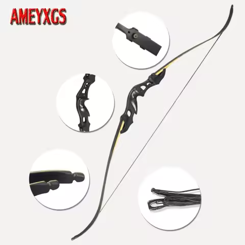 20-55lbs Recurve Bow 60inch LingYun Archery High Strength Aluminum 15" Bow Riser Shooting Hunting Bo