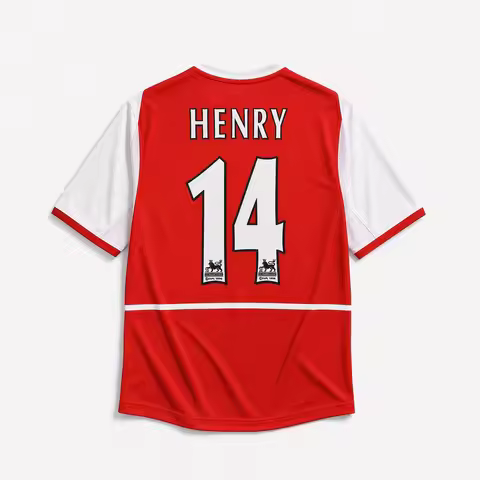 03/04 The Invincibles Arsenal Henry 14# Unisex Retro Football Jersey Shirt, 3D Print Mesh Ventilatio