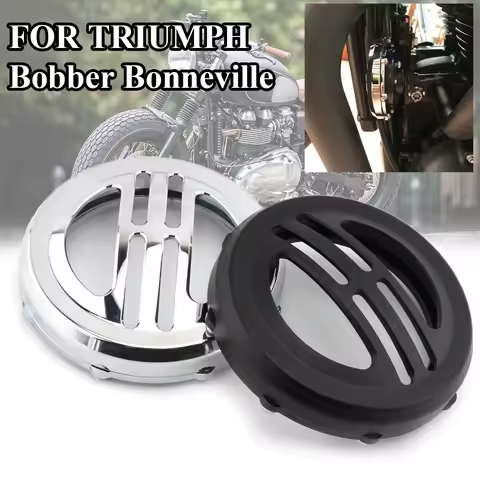 For Triumph bobber Bonneville T120 T100 Street twin Motorcycle Accessories Horn Chrome Round Slotted