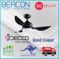 Beacon LED (FREE SHIPPING) Decco Gold Coast Series Ceiling Fan / AUSTRALIA DESIGN / The True Spin Technology / LOW NOISE HIGH PERFORMANCE - 3 Blades 36  46 &amp; 52 Inch - $38 Installation Cost!