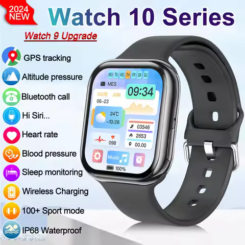 2025 New Original For Apple Watch 10 Smart Watch Men Body Temperature Bluetooth Call NFC GPS Sports 