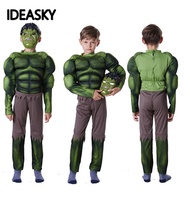 new year carnival green the incredible hulk costume endgame muscle halloween costume for kids boys c