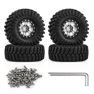 for 1/18 FCX24 TRX4M SCX24 FMS Ascent-18 70mm Tires Tyre Wheel Hub RC Car Metal Upgrade OP Accessori
