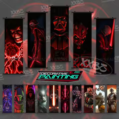 Ahsoka Tano Comics Hanging Painting Star Wars Poster Sabine Wren Wall Art Shin Hati Scrolls Picture 