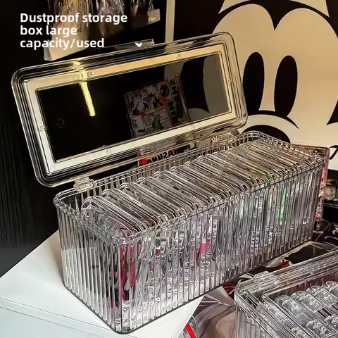 Storage box Transparent acrylic badge Millet display rack Single box Dust-proof small card finishing