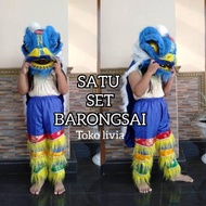 New One SET BARONGSAI Children / BARONGSAI Costume / Mask / LIONG / BARONGSAI Pants