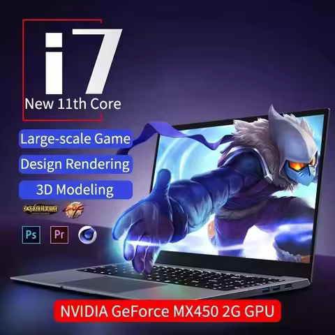 2025 New Ultraslim Dedicated Gaming Laptop 15.6 Inch Intel Core i7-1260+MX550 4Gvideo NVIDIA RAM Fin
