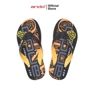 Ando Official Gyokko Flip Flops for Men - Black,/, Yellow