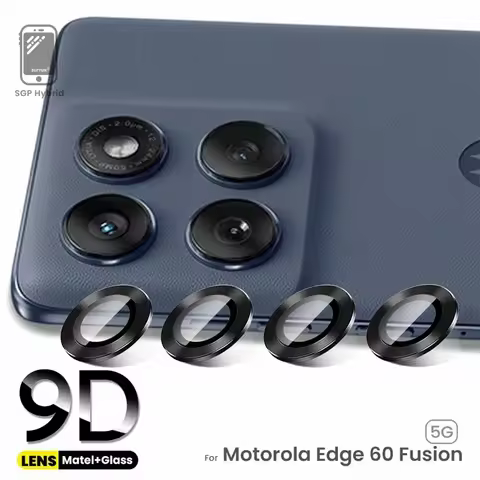 Edge60Fusion Metal Ring Camera Protector Cap For Motorola Edge 60 Fusion 9D Tempered Glass Lens Film
